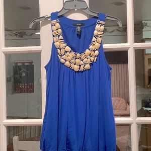 Alfani s blue beaded top
